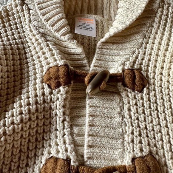 Boys Gymboree Cozy Beige Knit Sweater with Toggle Closures, Size 12-18 months - Picture 4 of 7